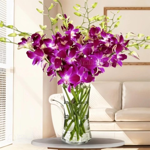 💜 Majestic Purple Dendrobium Orchid Bouquet